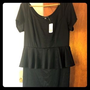 Plus sized Short Black Dress